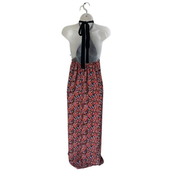 Lulus Floral Black Neck Tie Halter Maxi Dress - Picture 3 of 10